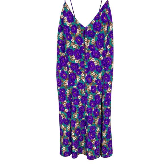 Jo Intimates Other - Vintage Jo Intimates Teddy Romper Purple Floral One Piece Cami Shorts Women's S